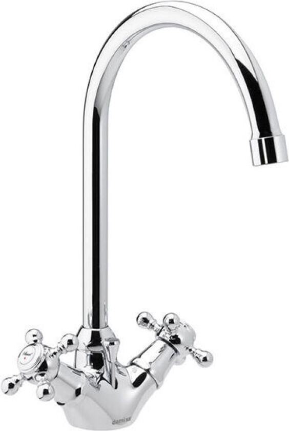 Tradition Servantkran Ekstra Høy C-tut m/Oppløft - Krom