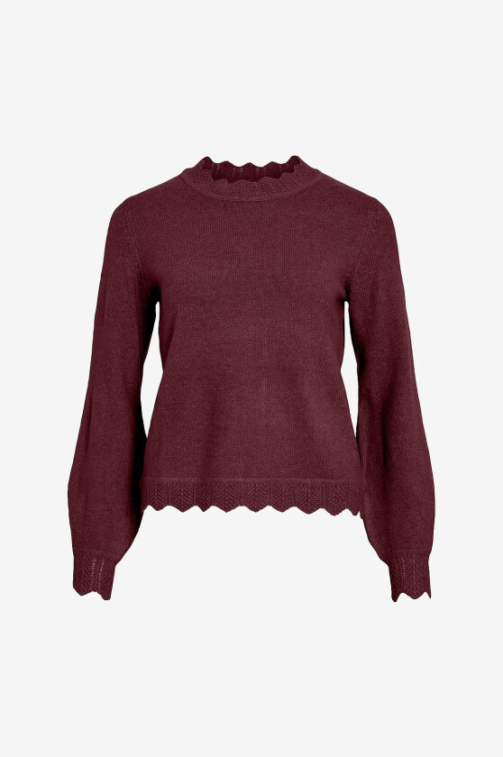 Pullover viNikolina O-neck L/S Knit - Rød