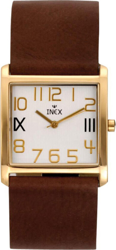 Inex Ladies Gold Silver A69299D4KV - Kvarts - Gull - Dameklokker - Skinn - Mineral