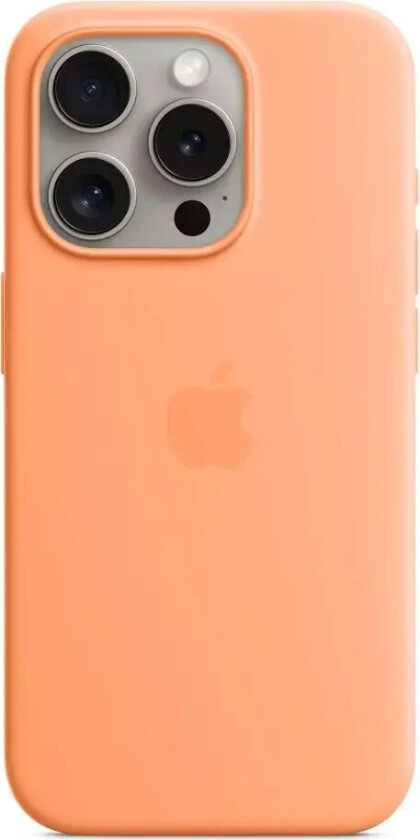 iPhone 15 Pro Silicone Case with MagSafe - Orange Sorbet