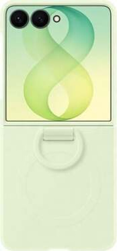 Galaxy Z Flip8 Silicone Ring Magnet Case - Mint