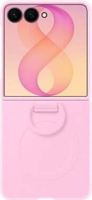 Galaxy Z Flip8 Silicone Ring Magnet Case - Pink
