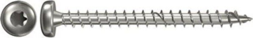 Fischertechnik Fischer 657381 Spånpladeskruer 5 mm 40 mm Invendig sekskant, Indvendig multitand, TX, Torx, T-profil Rustfrit stål V2A korrosionsbestandig 100 stk