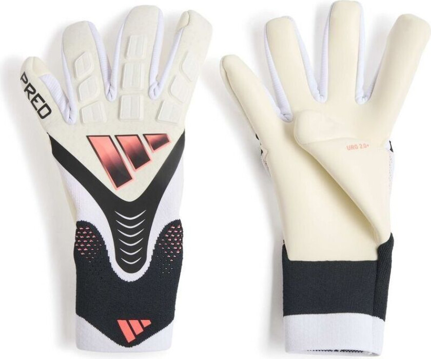 Keeperhansker Predator Pro Chaos Vs Control - Hvit/solar Turbo/svart, størrelse 8½