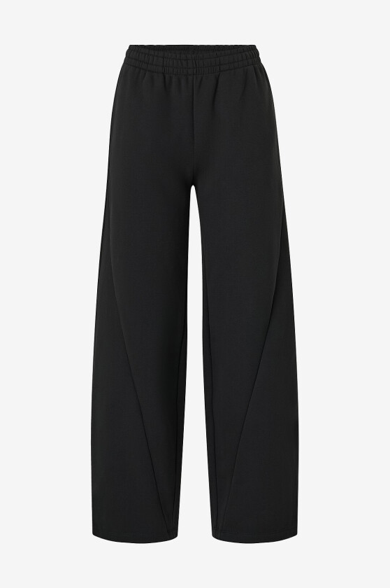 Sweatpants Barrel Leg Drawstrings Pants - Svart