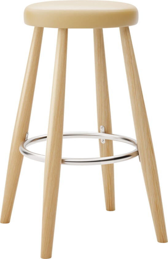 Ch58 Low Stool, Klarlackad Ek, Lädergrupp B Thor - 325