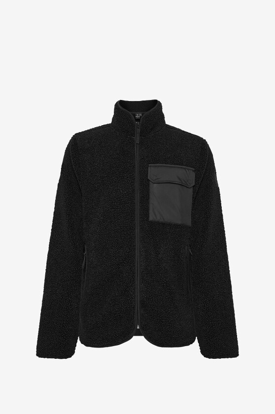 Fleecejakke Peter Full-zip - Svart