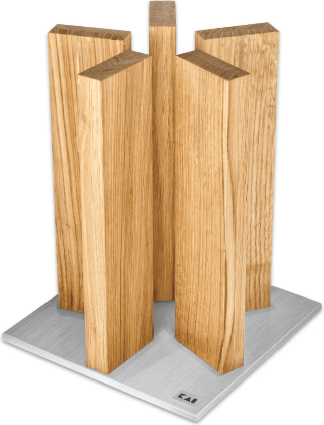 Bilde av knivblokk "Stongehenge" eik/rustfritt stål