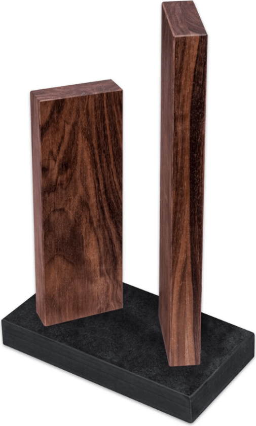 Bilde av knivblokk "Stongehenge" granitt/valnøtt liten