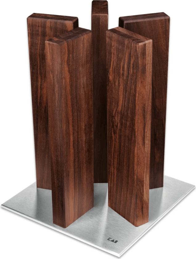 Bilde av knivblokk "Stongehenge" valnøtt/rustfritt stål