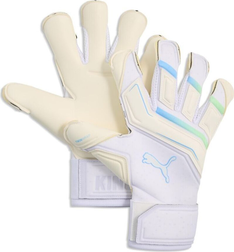 Keeperhansker King Ultimate Hybrid White Pack - White/Blå/Grønn, størrelse 9½