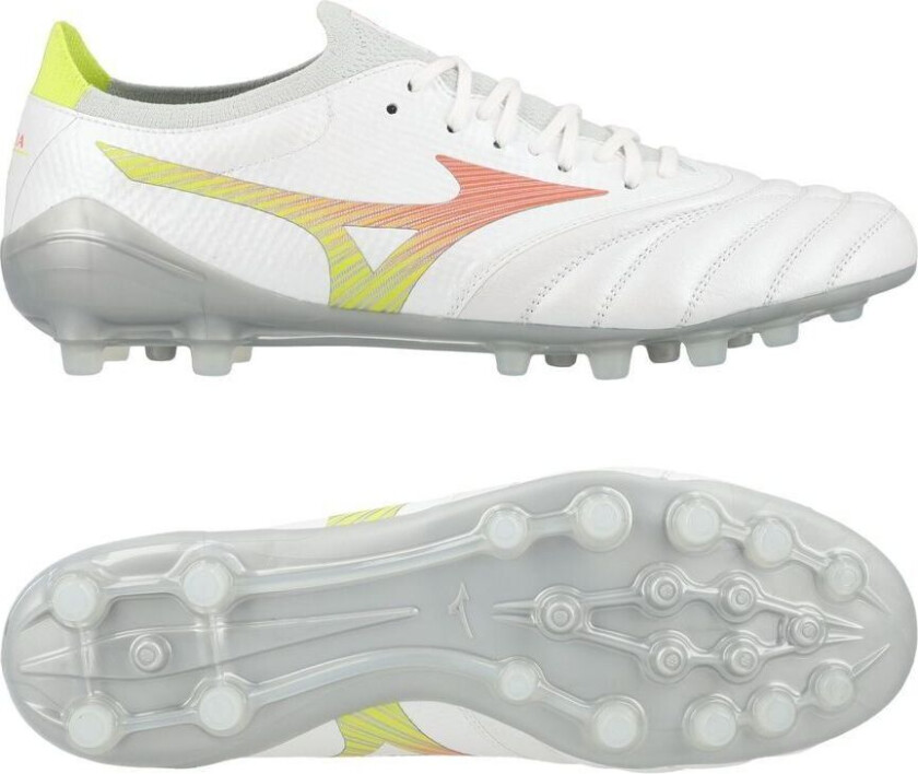 Morelia Neo V Beta Elite Ag Prism - Hvit/oransje/evening Prim - Kunstgress (Ag), størrelse 38