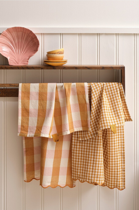 Kjøkkenhåndkle Majken 2-pakning - Orange