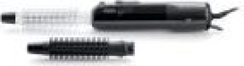 529202, Varmluftsbørste, Varm, Rett tønneformet, Sort, Plast, Hengekrok