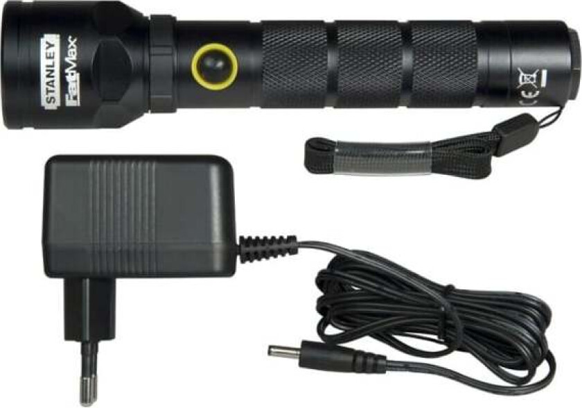 Stanley 1-95-154, Lommelykt, Svart, Aluminium, Knapper, Rotasjon, LED, 130 lm