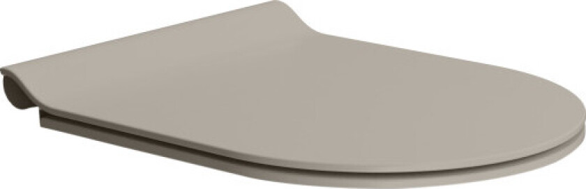 Slim toalettsete, soft close, avtagbar, matt beige