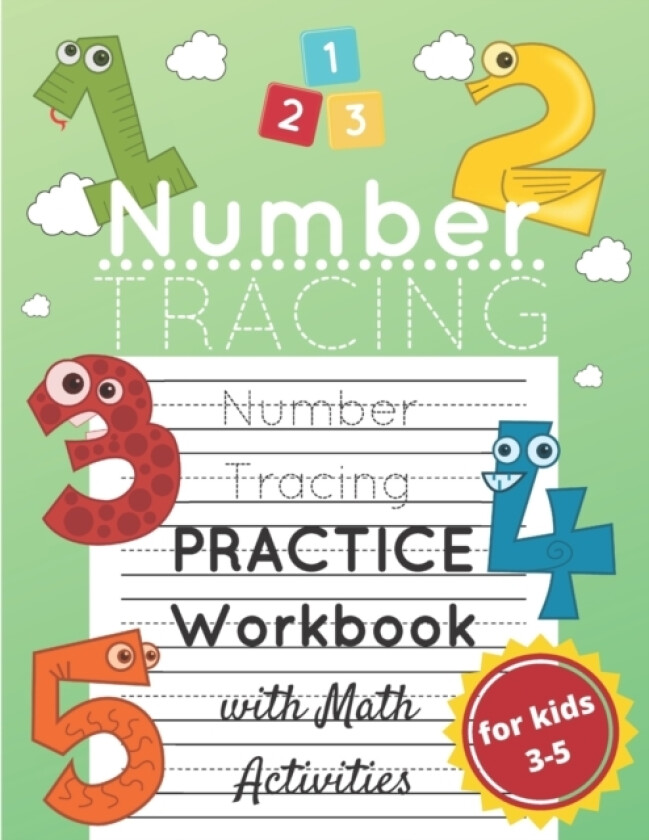 Number Tracing Practice Workbook for Kids Ages 3-5 av Alek Malkovich (Paperback)