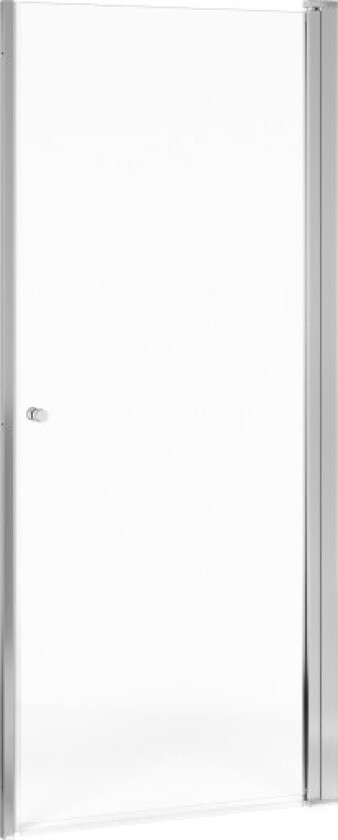 Square dusjdør til nisjesett 80 cm, krom profil, klart glass