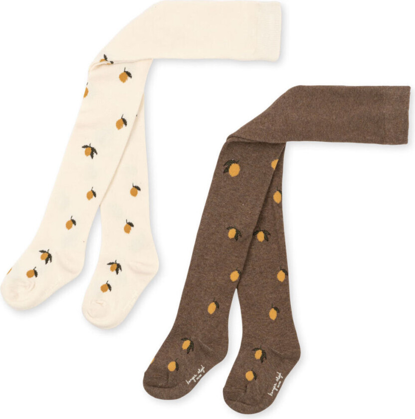 Konges Sløjd 2pk jaquard tights – lemon - 116/122