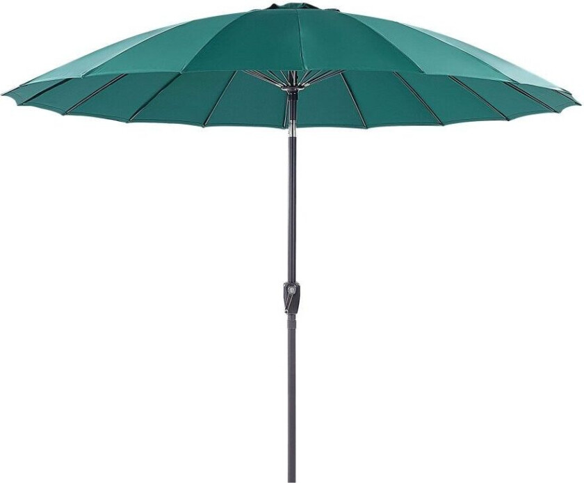 Hage Parasoll Grønn Stoff Aluminiumsstang ⌀ 255 cm Moderne Åttekantet Utendørs UV-bestandig