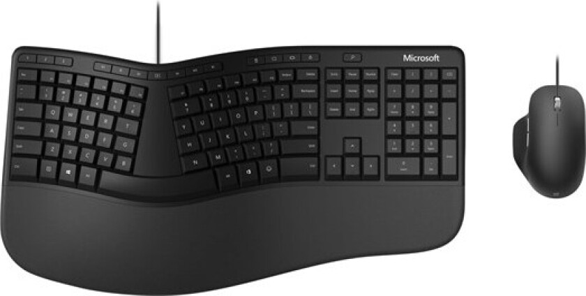 Ergonomic Desktop for Business - Tastatur & Mussett - Nordisk - Svart