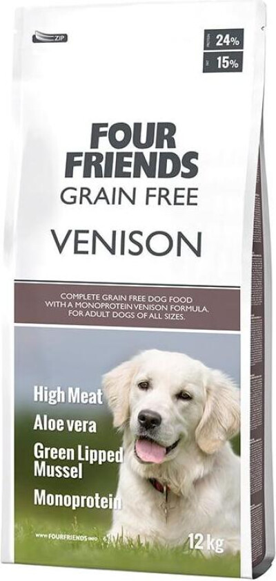 FourFriends Dog Grain Free Venison (12 kg)