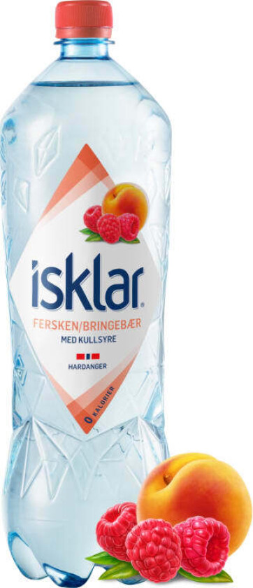 Isklar Sparkling Fersken&Bringebær 1,5l flaske