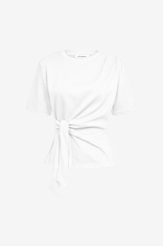Topp OrianeCC Pleat Tie Tee - Hvit