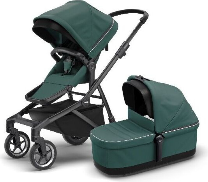 Barnevogn, Sleek, Duo - Mallard Green/black