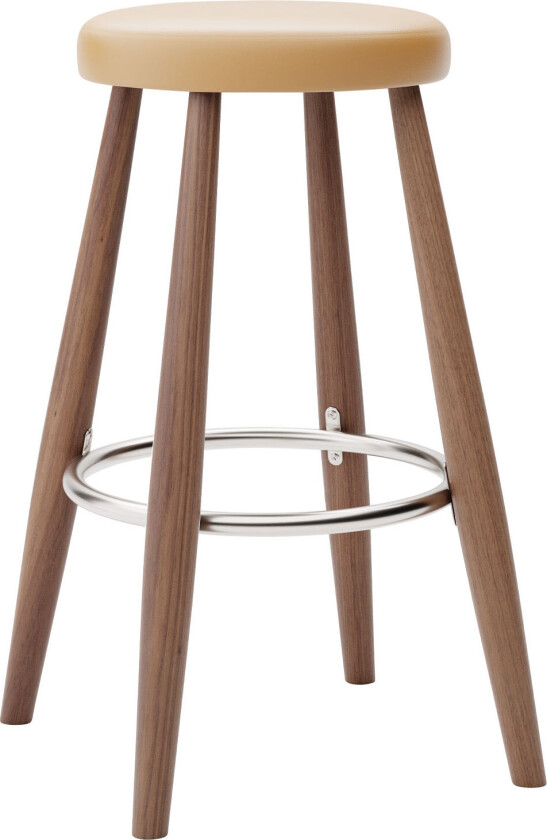 Ch58 Low Stool, Oljad Valnöt, Lädergrupp A Loke - 7050