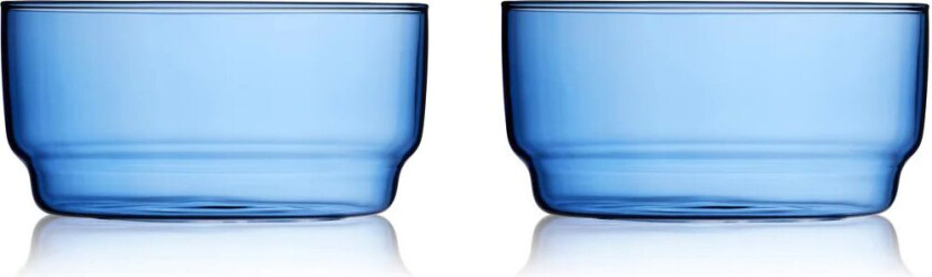 Lyngby glas Torino skål 12 cm 2 stk blå