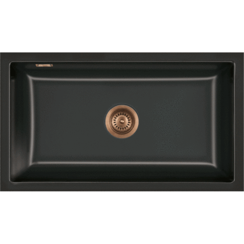 Mera 80U kjøkkenvask, 77,6x44,1 cm, matt sort