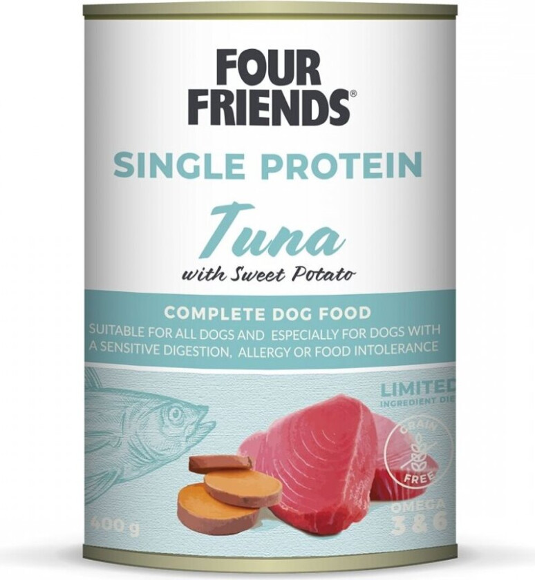 Four Friends Dog Single Protein Tuna 400 g
