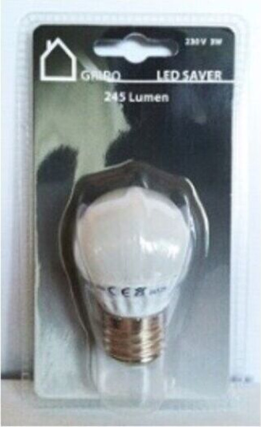 LED globalpære plastic E27 230V/3W/G45/245Lm - 1654704