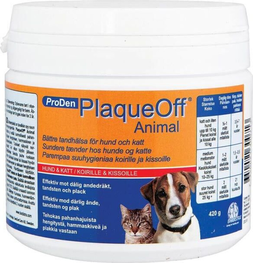 ProDen Plaque Off Pulver for Hund og Katt (420 g)