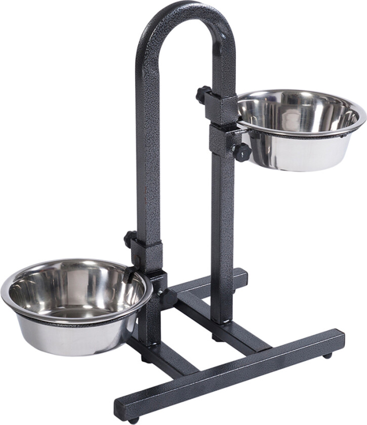 U-matbar inkl. 2 matskåler i rustfritt stål - 2 x 1,8 l, Ø 21 cm, høyde opp til 44 cm