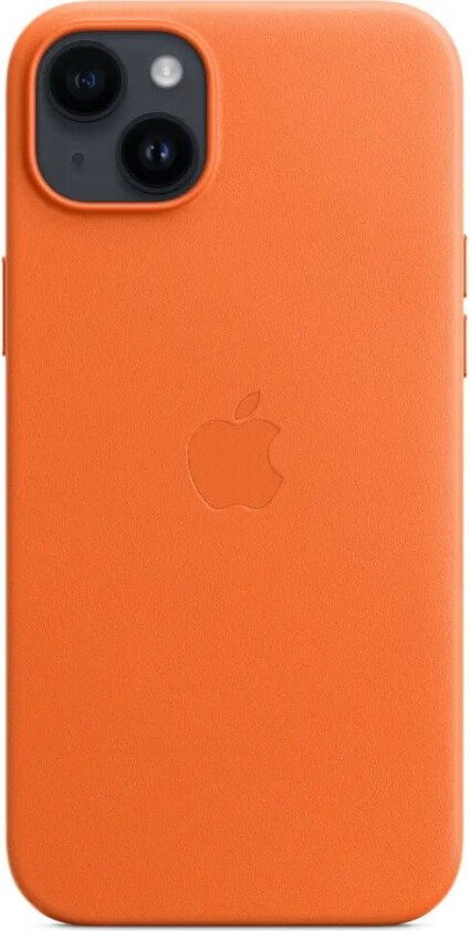 iPhone 14 Plus Leather Case with MagSafe - Orange