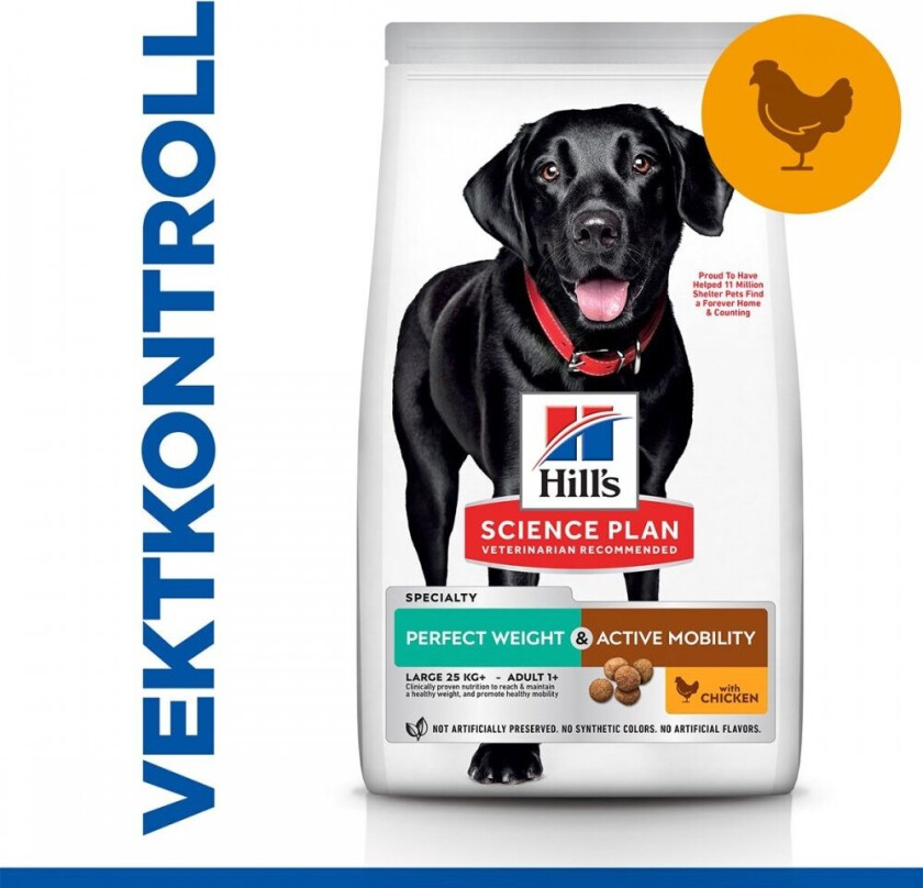 Hill's Science Plan Dog Perfect Weight & Active Mobility Adult Large with Chicken 12 kg