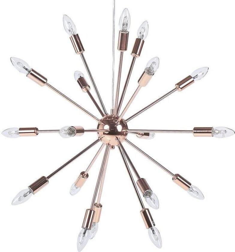 Taklampe 18 Lys Kobber Metall Sputnik Glam