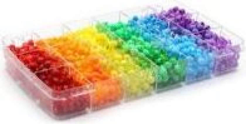 TOYMAX Regnbuefarvet perlemix runde, rocai & facet ass.