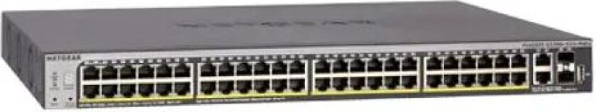 Netgear Gs752 48xge Poe+ 390w 4x10ge Sfp+ Smart Switch