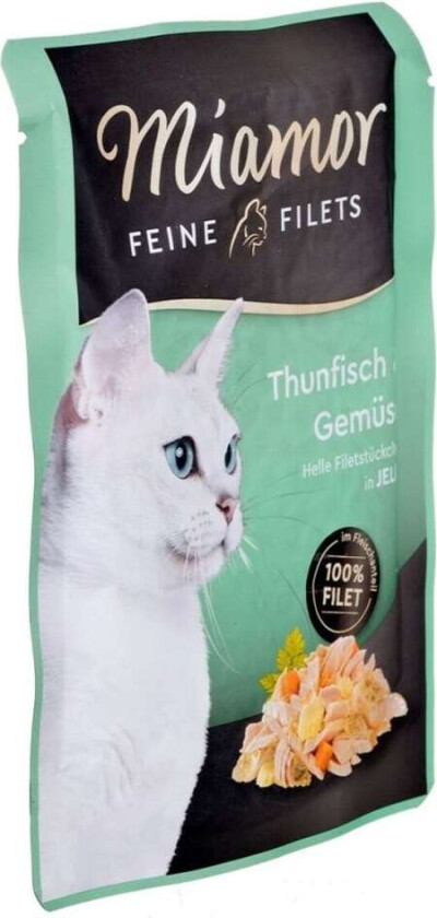 Økonomipakke Miamor Fine Filéter i gelè 24 x 100 g - Tunfisk & grønnsaker