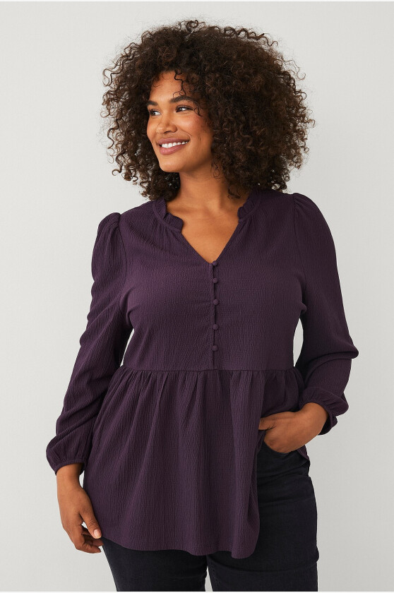 Topp med peplum - Lilla