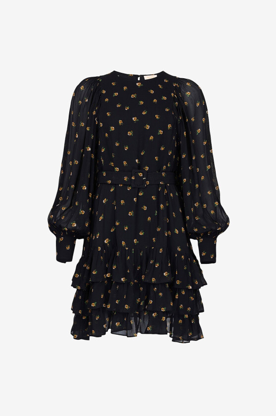Chiffonkjole Georgette Shift Dress - Svart