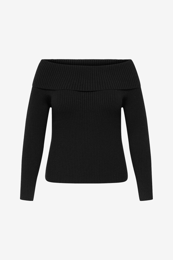 Genser Carkatia Ls Off Shoulder Knt - Svart