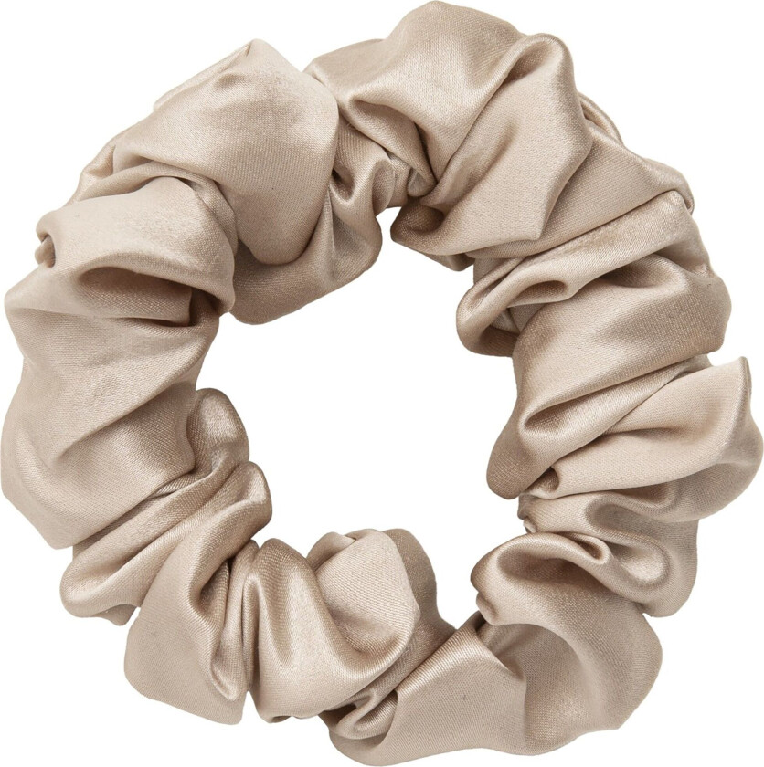 Silk Hair Scrunchie Beige