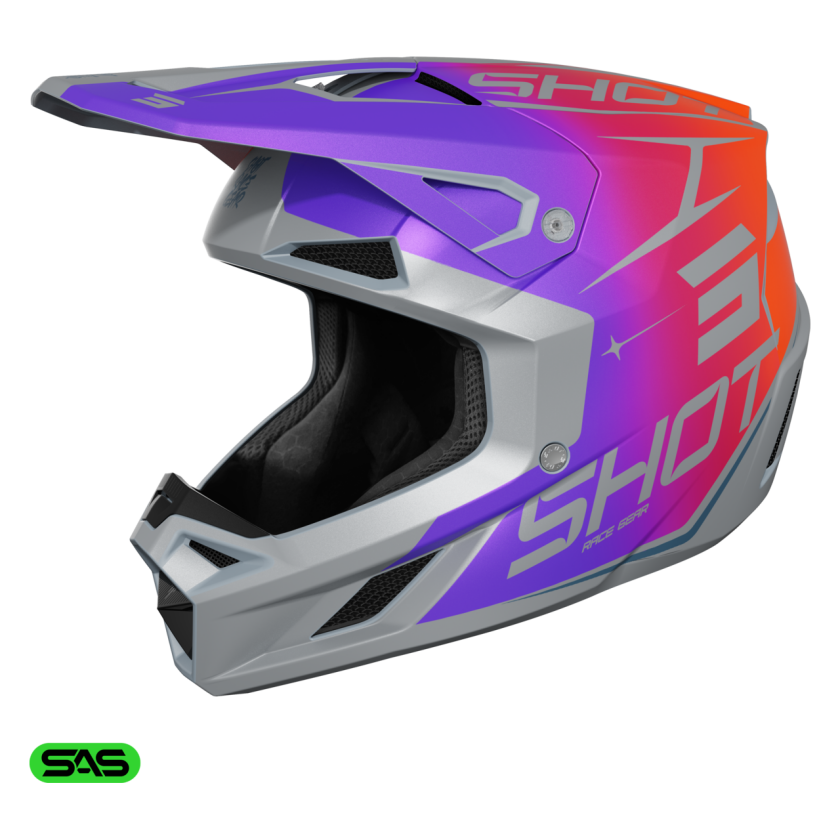 Crosshjelm Shot Race Gear Speed Side 27 Matt LillaL