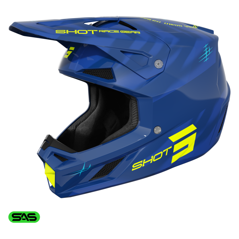Crosshjelm Shot Race Gear Speed Tiger 27 Blå blankM