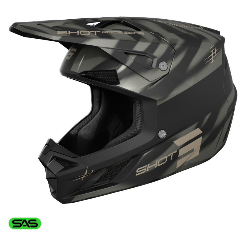 Crosshjelm Shot Race Gear Speed Tiger 27 MattsvartS