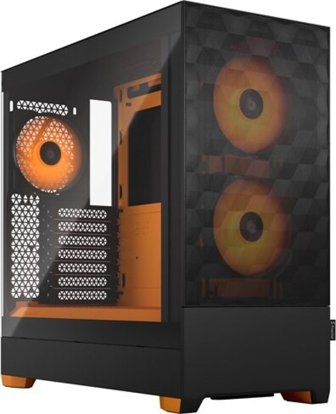 Pop Air Rgb Orange Core Clear Glass Atx Oransje, Svart